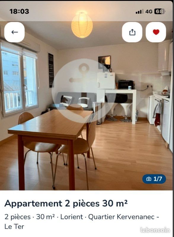 Appartement à louer, 30m², Lorient