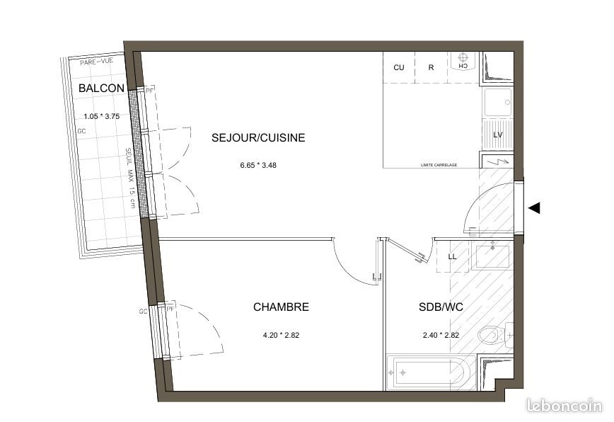 Appartement à louer, 45m², Antony
