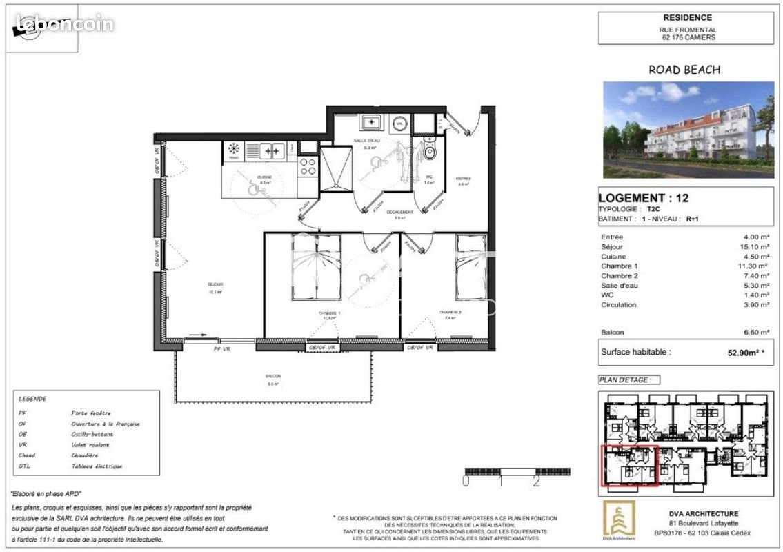 Appartement à vendre, 52m², Camiers