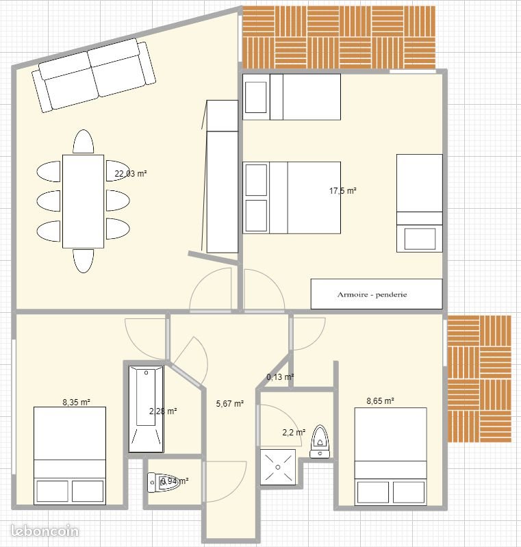 Appartement à vendre, 68m², Allevard