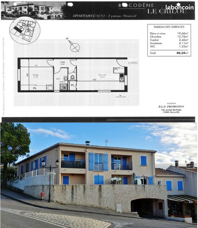 Appartement à vendre, 40m², Belcodène