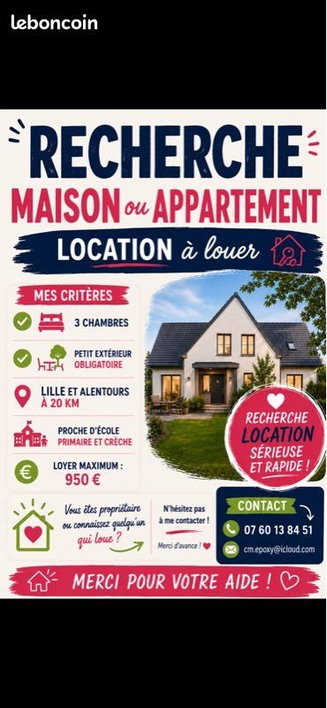 Maison à louer, 90m², Lille