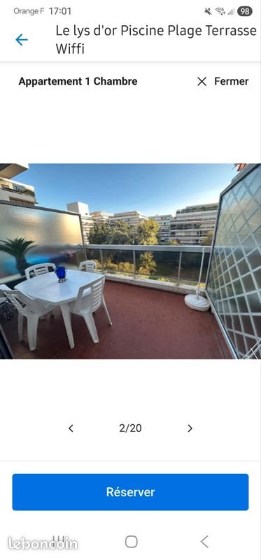 Appartement à louer, 35m², Antibes