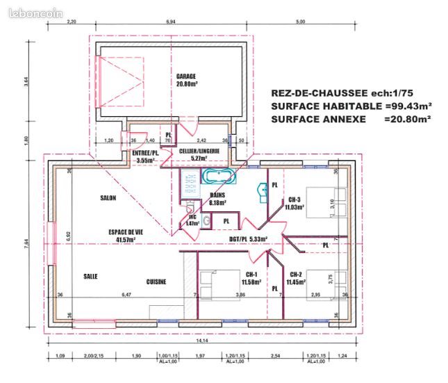 Maison à vendre, 100m², Vitot