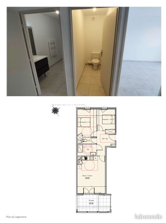 Appartement à louer, 57m², La Farlède
