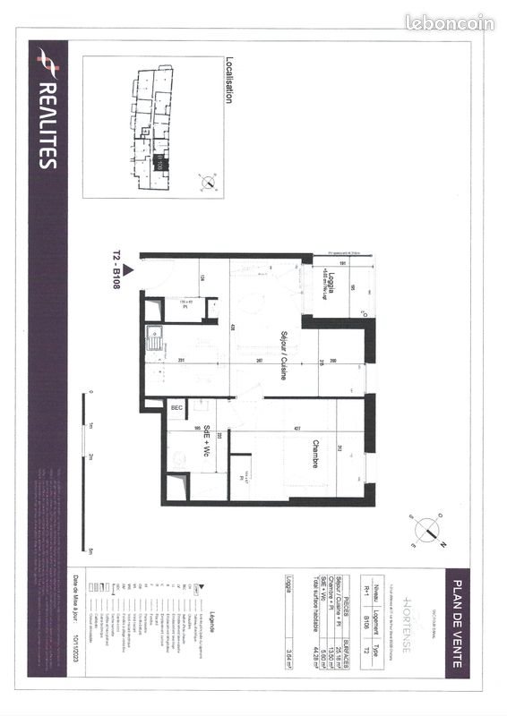 Appartement à louer, 44m², Challans