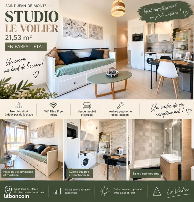 Appartement à vendre, 23m², Saint-Jean-de-Monts