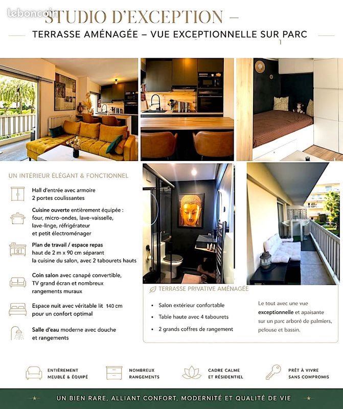 Appartement à louer, 25m², Cannes