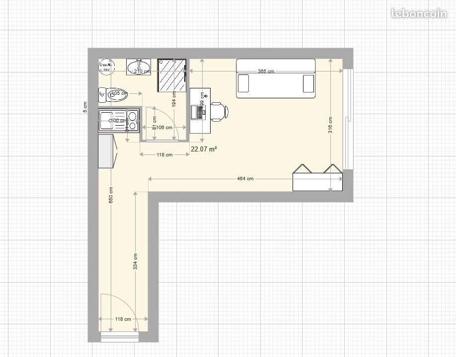 Appartement à louer, 22m², Ramonville-Saint-Agne