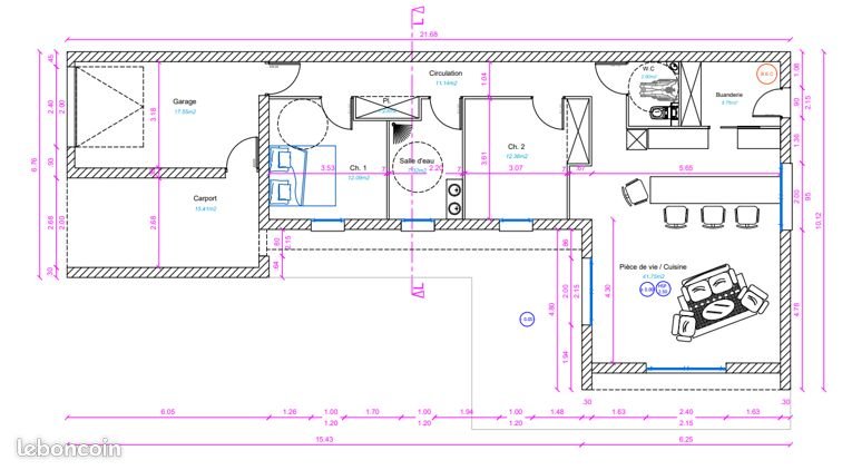 Maison à louer, 100m², Plourhan
