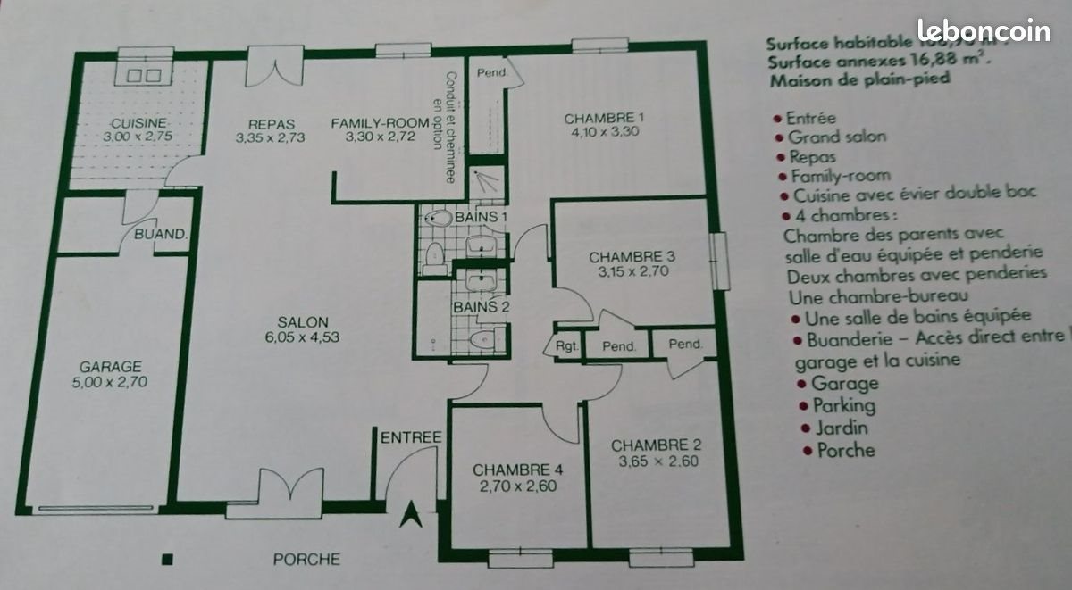 Maison à louer, 109m², Mérignac