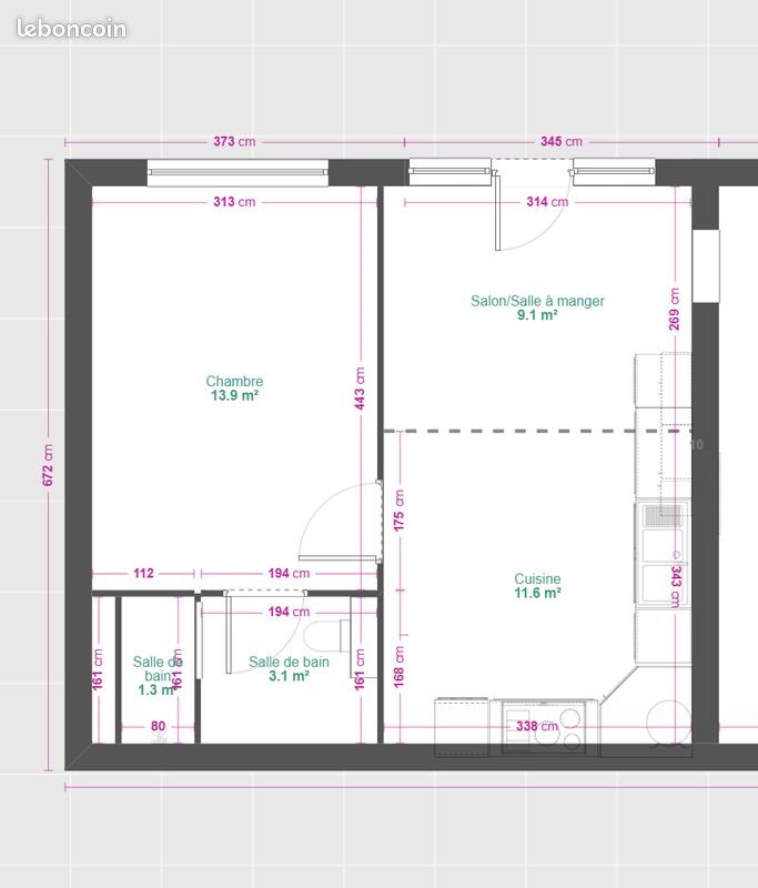 Appartement à louer, 40m², Tiffauges