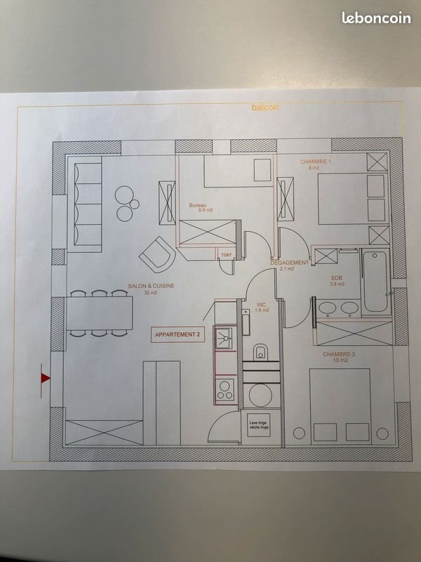 Appartement à louer, 65m², Brides-les-Bains
