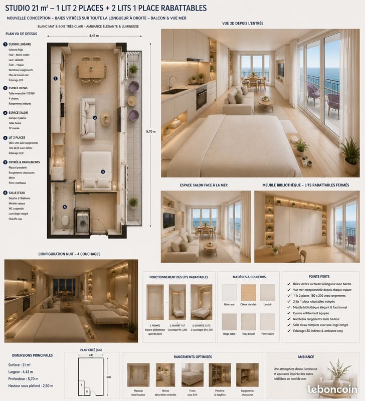 Appartement à vendre, 23m², Pléneuf-Val-André