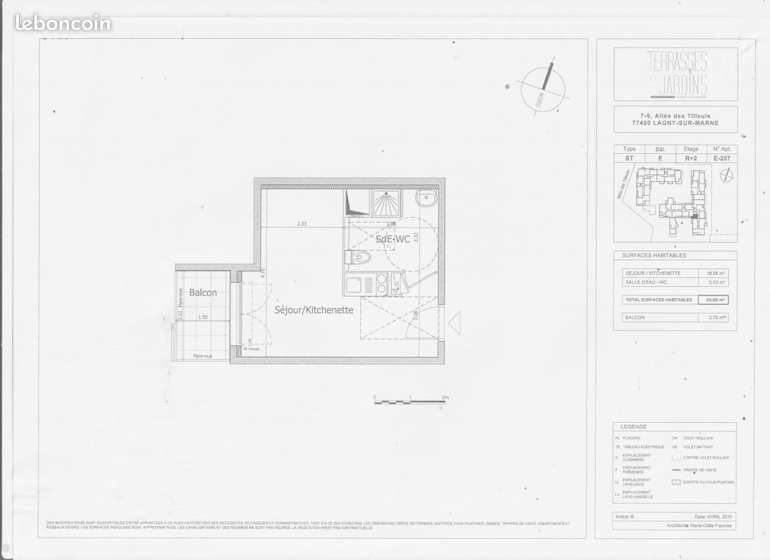 Appartement à vendre, 24m², Lagny-sur-Marne
