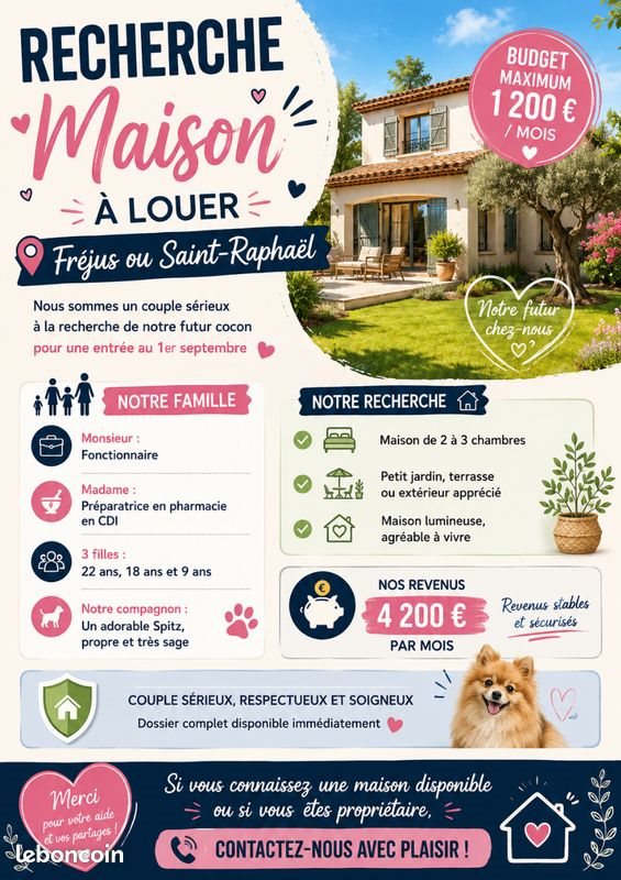 Maison à louer, 80m², Fréjus
