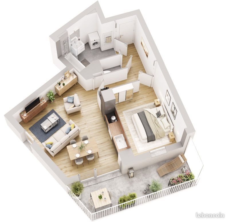 Appartement à louer, 48m², Lille