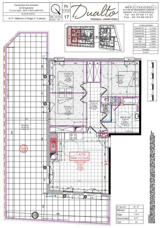 Appartement à vendre, 77m², Tignieu-Jameyzieu