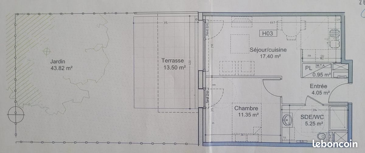 Appartement à louer, 39m², Laxou