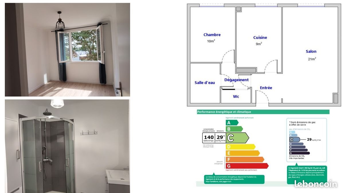 Appartement à louer, 50m², Nantes