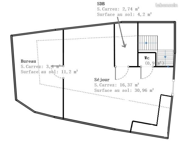 Appartement à louer, 24m², Ham