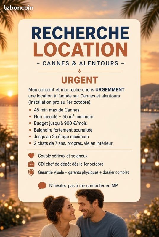 Appartement à louer, 50m², Cannes