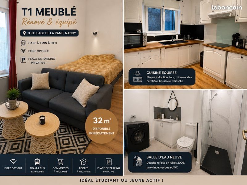 Appartement à louer, 32m², Nancy