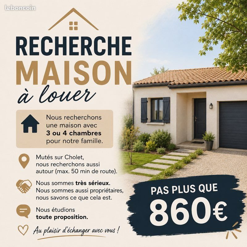 Maison à louer, 95m², Cholet