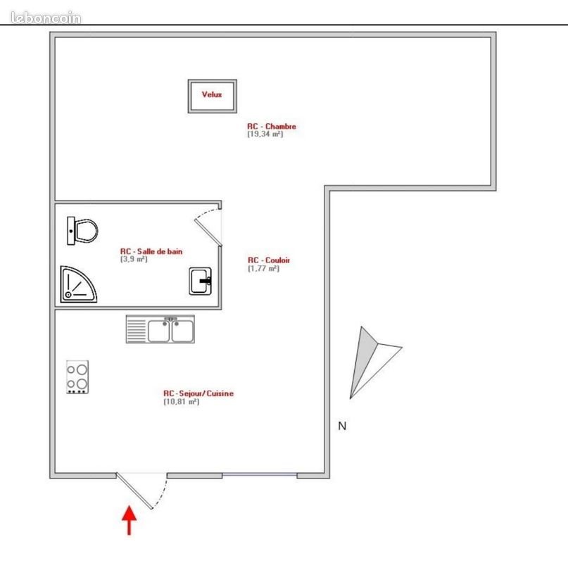 Appartement à louer, 36m², Argenteuil