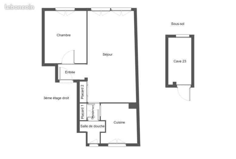 Appartement à vendre, 42m², Le Havre