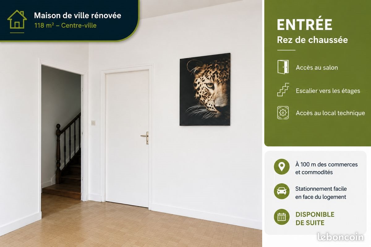 Maison à louer, 118m², La Chapelle-Saint-Laurent