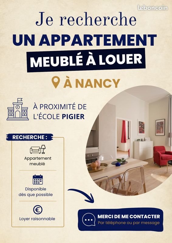 Appartement à louer, 50m², Nancy