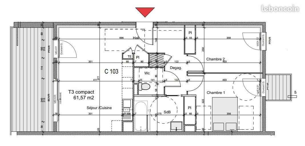 Appartement à louer, 61m², Les Adrets-de-l'Estérel
