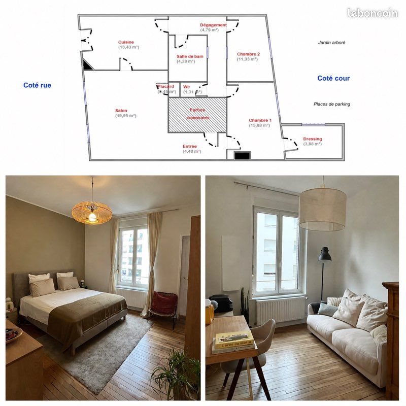 Appartement à vendre, 80m², Nancy