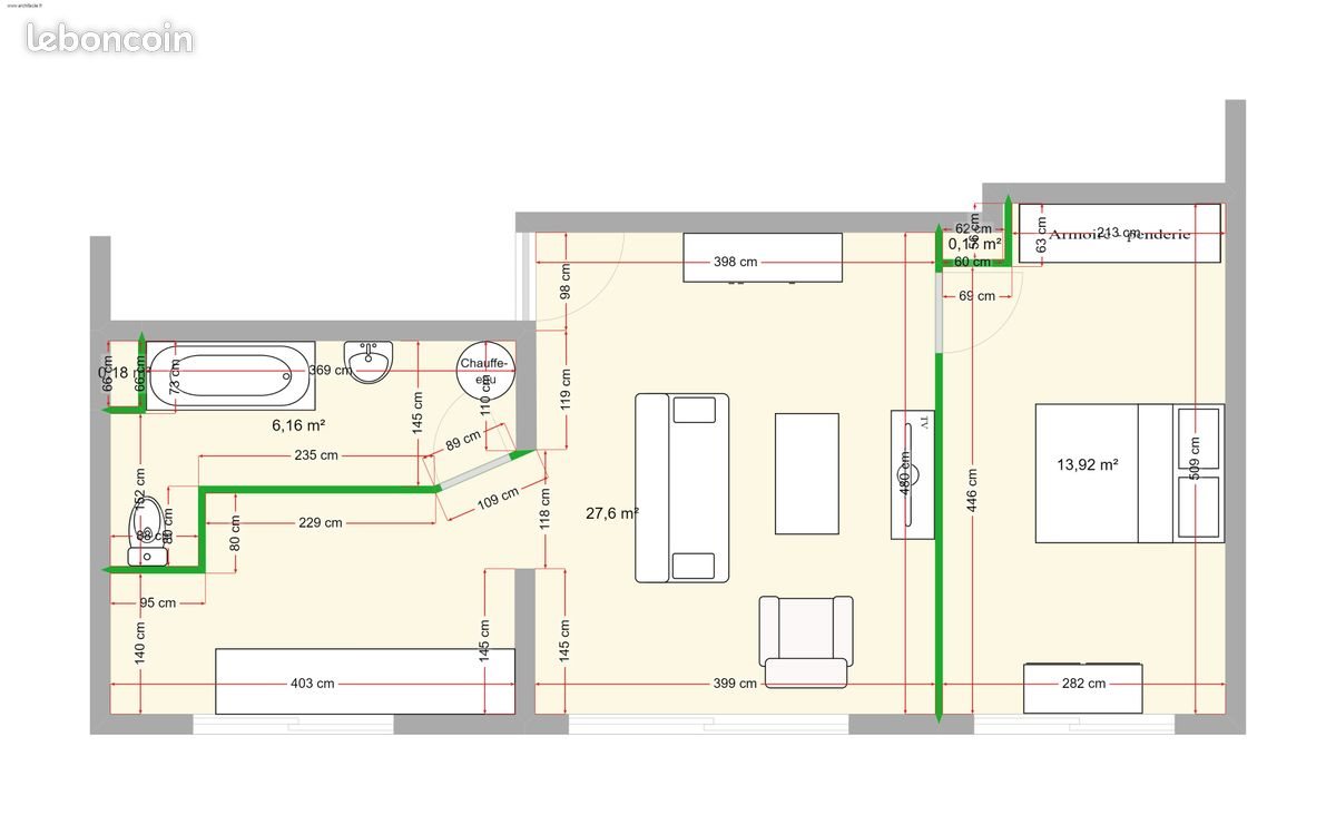Appartement à louer, 48m², Carhaix-Plouguer