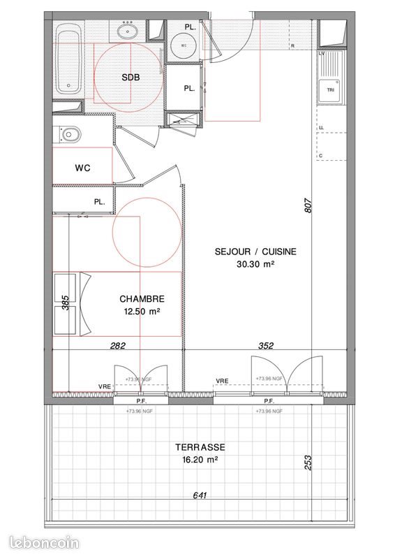 Appartement à louer, 50m², Saint-Raphaël