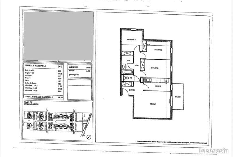 Appartement à louer, 74m², Lux