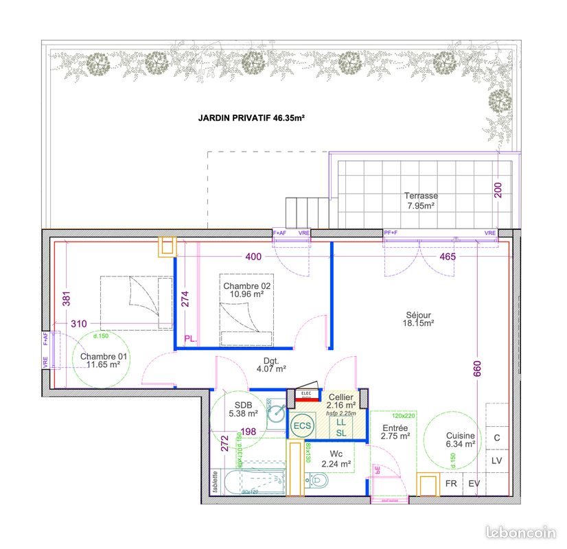 Appartement à louer, 63m², Vergèze