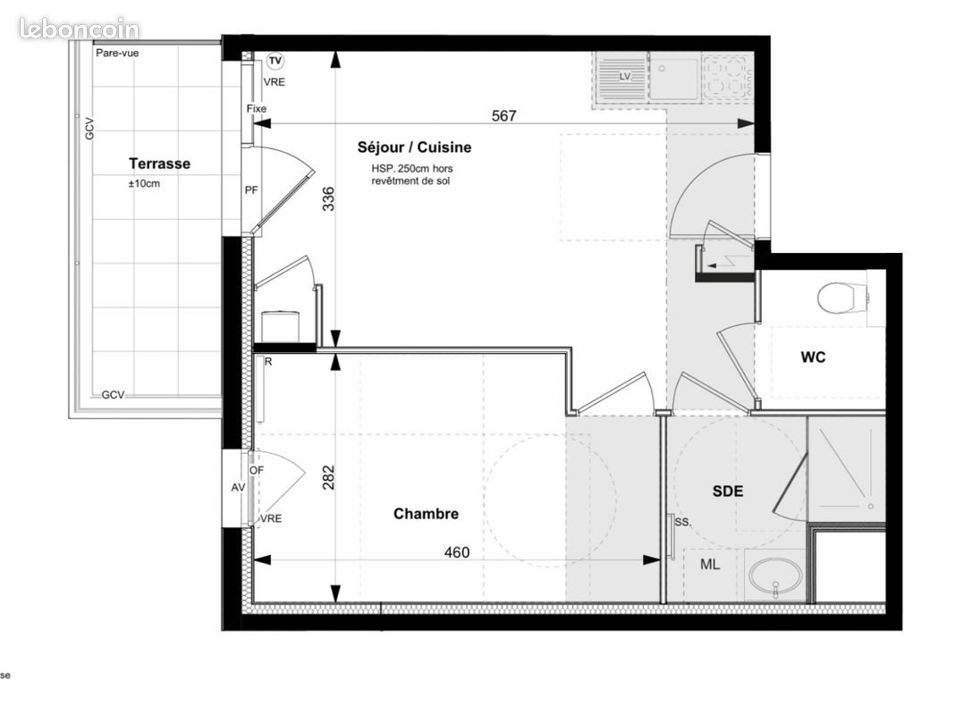 Appartement à louer, 39m², Le Rheu