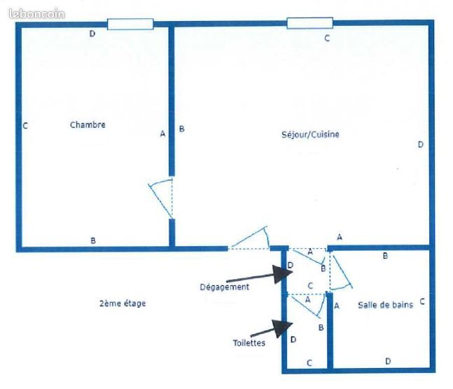 Appartement à louer, 42m², Crémieu