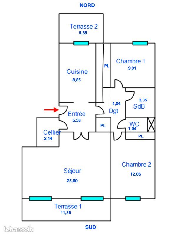 Appartement à vendre, 73m², Toulon