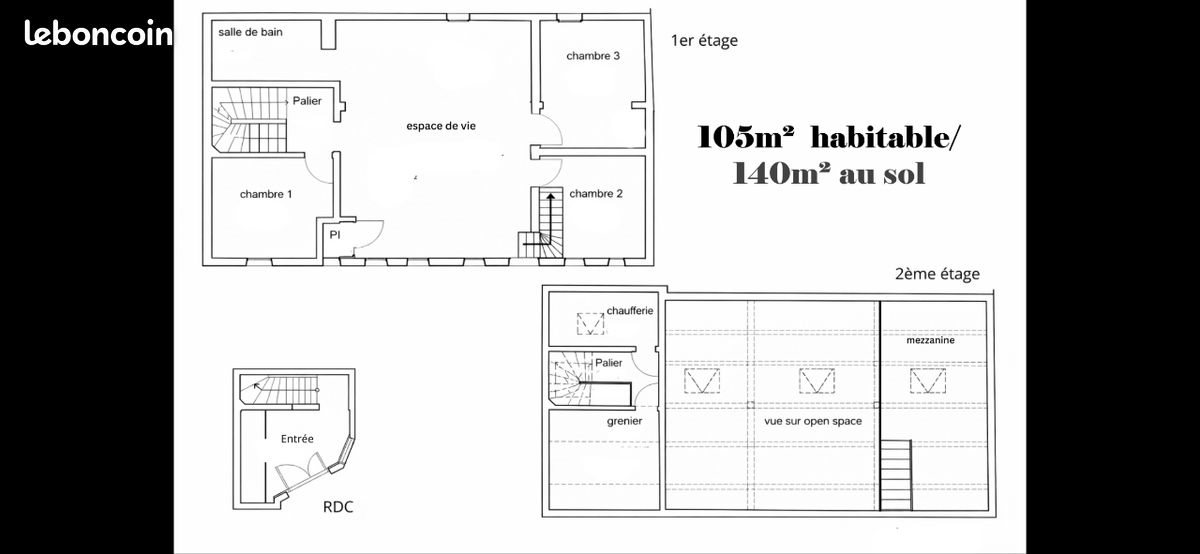 Appartement à vendre, 105m², Luzarches