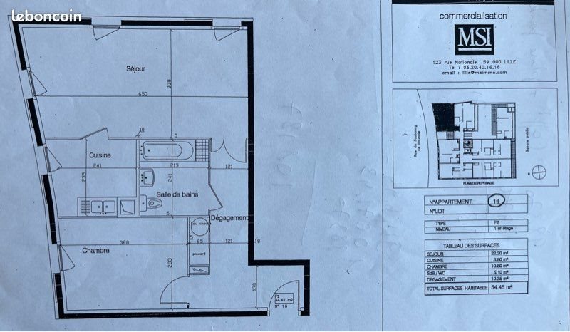 Appartement à vendre, 55m², Lille