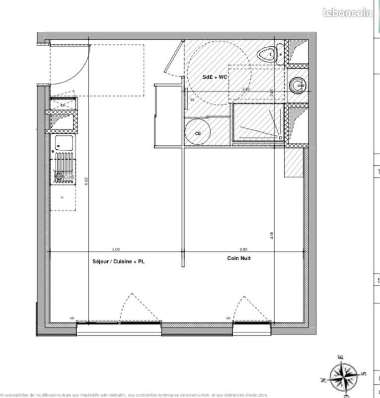 Appartement à louer, 37m², Villeurbanne