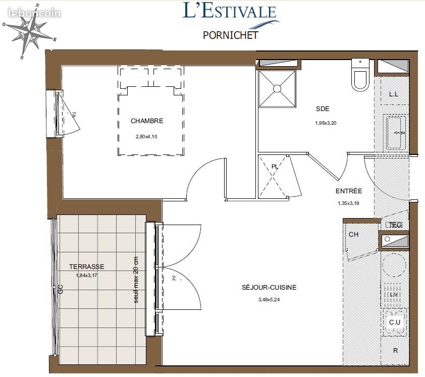 Appartement à louer, 38m², Pornichet