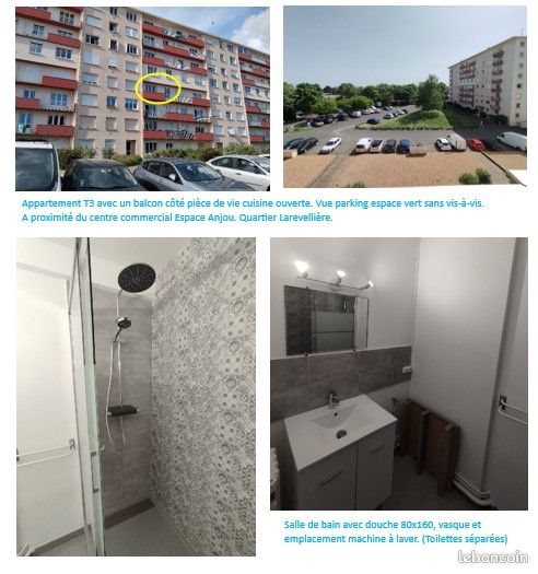 Appartement à louer, 54m², Angers