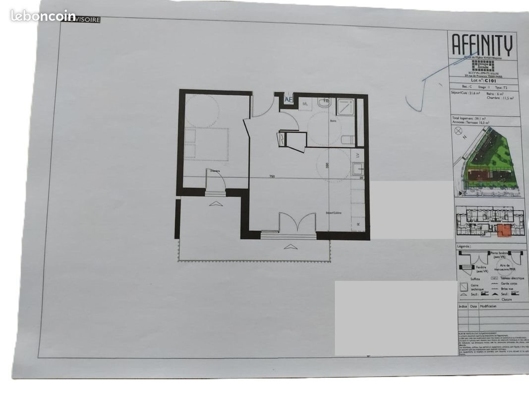 Appartement à vendre, 39m², Villepinte