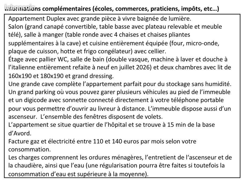 Appartement à louer, 64m², Bourges