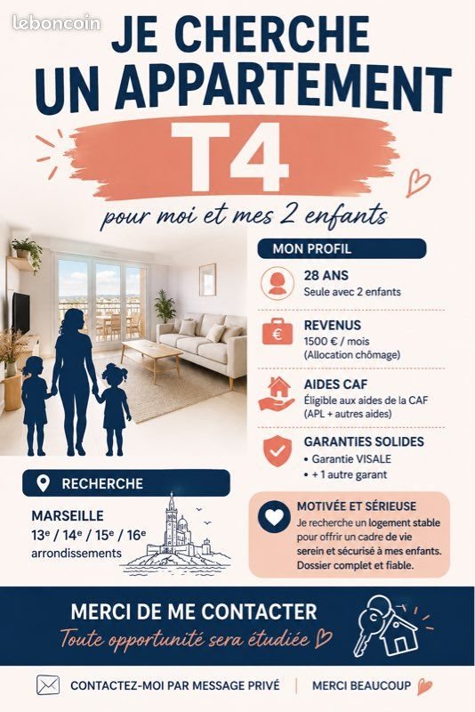Appartement à louer, 70m², Marseille 15ème
