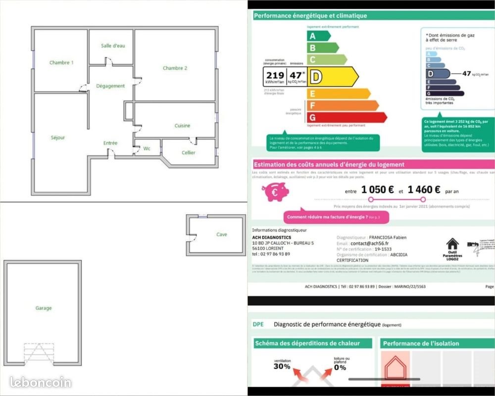 Appartement à louer, 69m², Hennebont